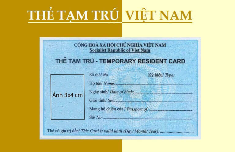 (Mẫu Thẻ tạm trú cho người nước ngoài tại Việt Nam)